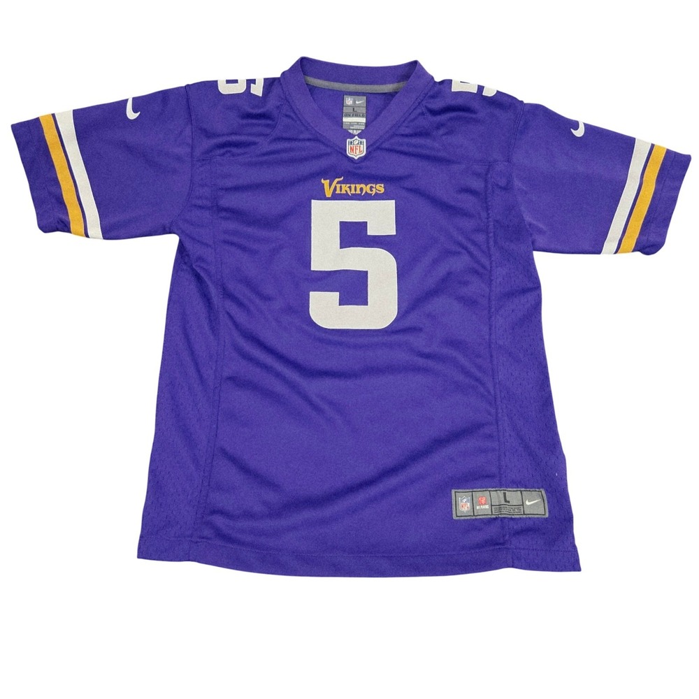Minnesota Vikings Teddy Bridgewater Jersey Youth L Purple 5 NFL Football Fanwear
